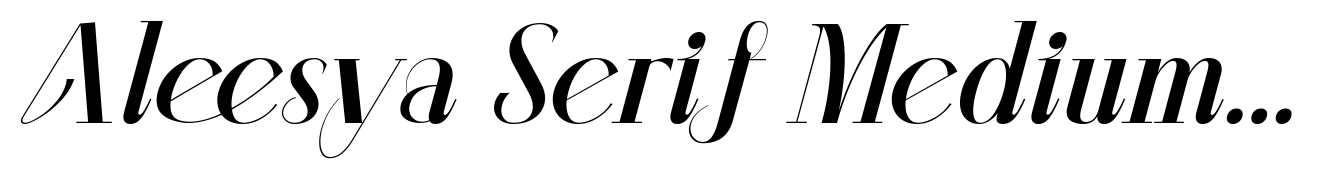 Aleesya Serif Medium Italic